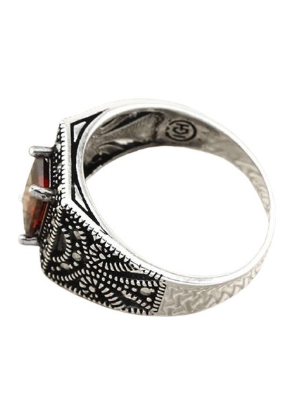 Erkek Yüzük Gümüş 925 Kaplan Markazit Taşlı modelleri