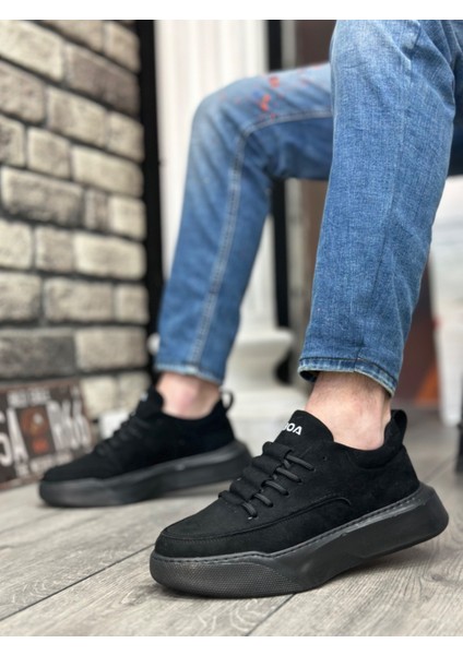 Ba0332 Merdiven Desen Erkek Siyah Süet Siyah Taban Spor Ayakkabı fırsatları