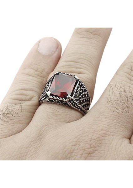 Erkek Yüzük Gümüş 925 Markazit Taşlı fiyatları