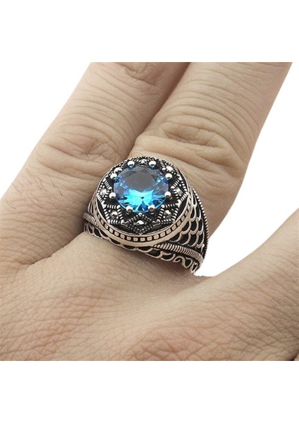 Erkek Yüzük Gümüş 925 Markazit Taşlı fiyatları