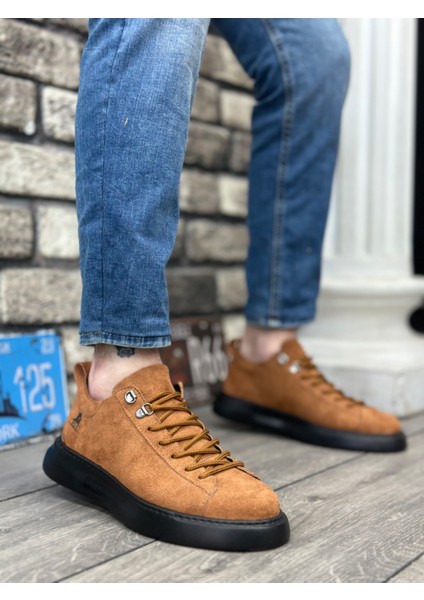 Ba0331 Erkek Taba Süet Siyah Taban Spor Ayakkabı