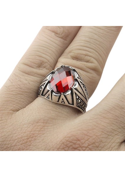 Erkek Yüzük Gümüş 925 Markazit Taşlı fiyatları