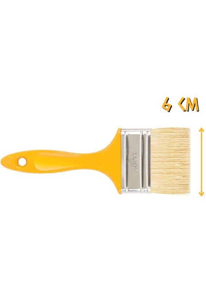 Izmir Fırça Libra Kestirme Boya Fırçası No: 3 - 6 Cm.