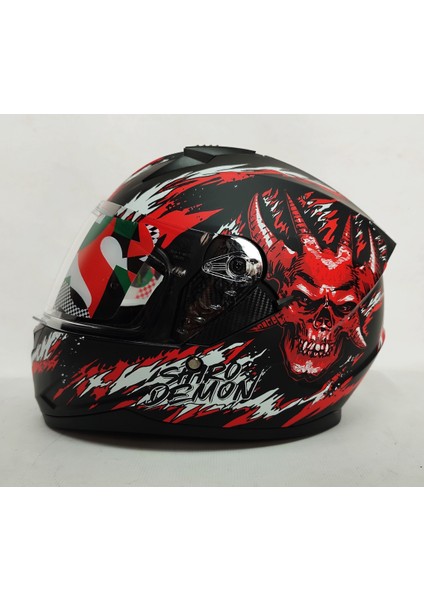 SH-667 Demon Güneş Vizörlü Kapalı Kask