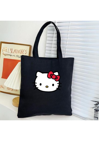 Hello Kitty Siyah Bez Çanta
