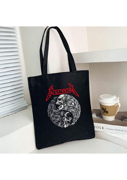 Metallica Siyah Bez Çanta