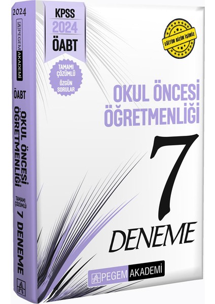 2024 KPSS ÖABT Okul Öncesi Öğretmenliği Tamamı Çözümlü 7 Deneme