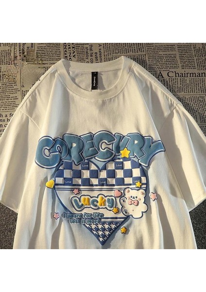 Harajuku Corecury Beyaz Oversize T-Shirt