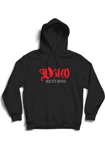 Dio, Returns, Logo, Rock Metal Müzik Grubu Kapüşonlu Sweatshirt Hoodie