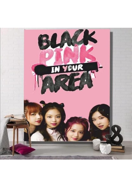 Black Pink Duvar Halısı