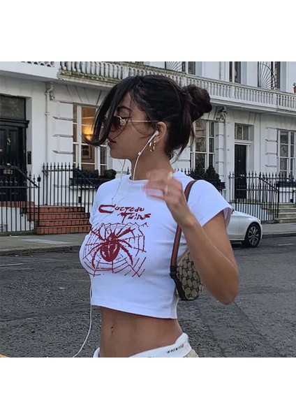Red Spider Crop Bluz