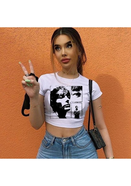 Harry Louis Baskılı Crop Bluz modelleri