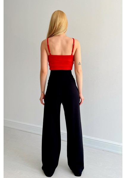 Önü Bürgülü Top Bluz Kırmızı modelleri