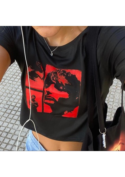 Harry Louis Baskılı Crop Bluz