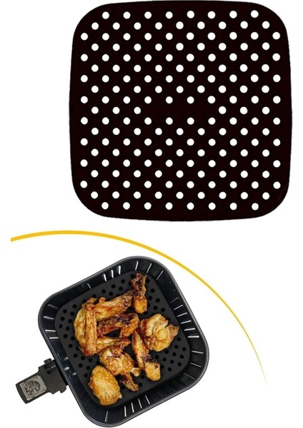 Xl/xxl Xiaomi Philipsuyumlu Isıya Dayanıklı Silikon Fritöz ve Airfryer Kare Model Pişirme Matı 21,5 fiyatları
