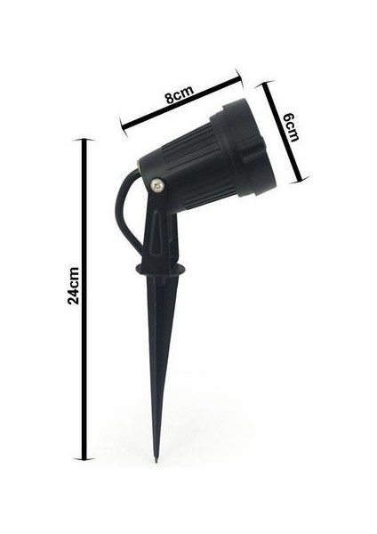 Elektrikle Çalışır, 5 Watt Günışığı Kazıklı Bahçe Armatürü, Çim, Çiçek, Ağaç Aydınlatma LED Armatür modelleri