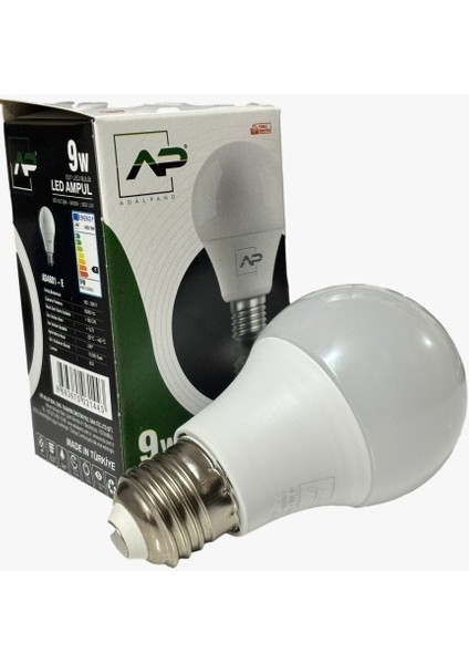 Uzmlight Adal LED Ampul 9W 6500KL  82LM E27+10 Adet