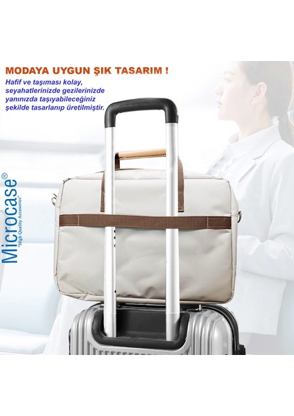Macbook Air 11.6'' Için Macbook Çantası 2 Bölmeli AL4227 Krem Pembe Mavi modelleri
