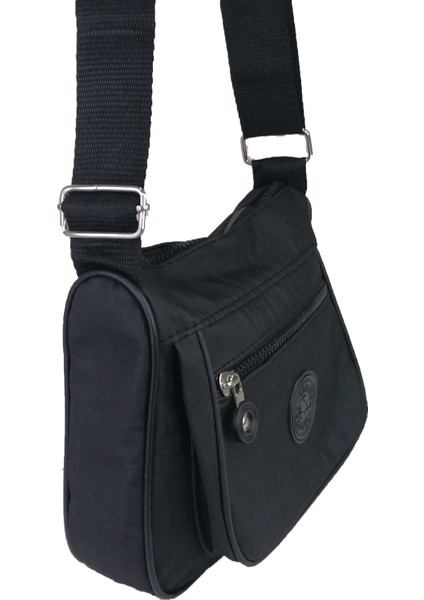 LV-2218 Krinkıl Kumaş Kadın Omuz Çantası - Siyah fiyatları