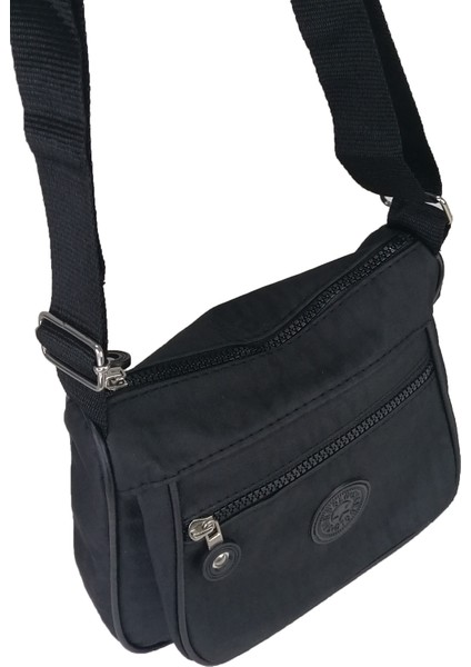 LV-2218 Krinkıl Kumaş Kadın Omuz Çantası - Siyah indirimleri