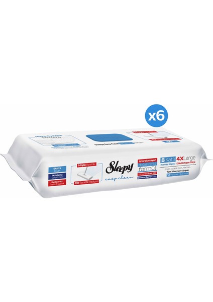 Easy Clean Çamaşır Suyu Katkılı Mopa Uyumlu Yer Temizlik Havlusu&Mendili 6x50 (300 Yaprak)
