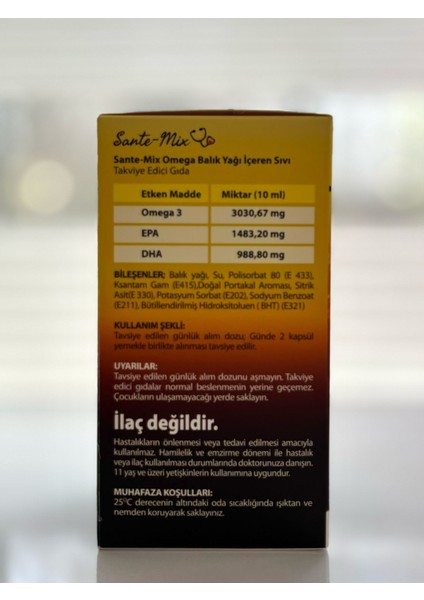 Sante Mix Omega3 150 ml Şurup fiyatları