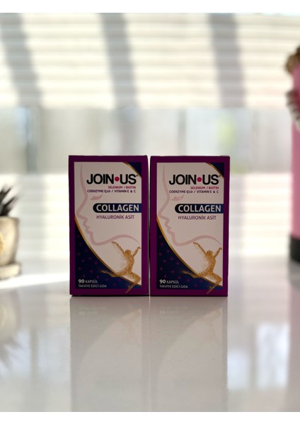 Join Us Join Us Collagen Hyaluronik Asit Takviye Edici Gıda 90 Kapsül 2'li Set