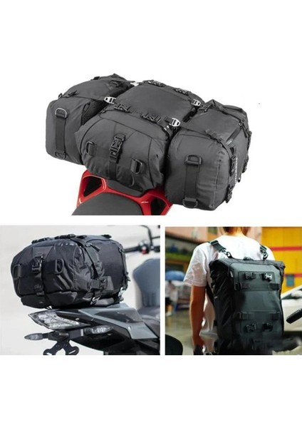 Motosiklet Lüx Sırt Çantası,Arka ve Yan Çanta Olma Özellikli Waterproof Motor Touring Çanta 30 litre