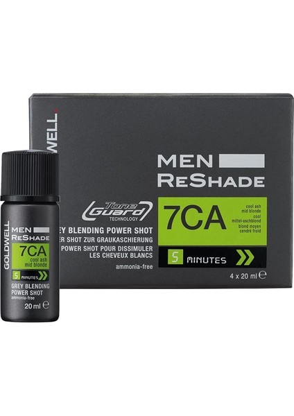 Men Reshade Amonyaksız Erkeklere Özel Renklendirici Köpük Boya 7ca - Mid Blonde (Kumral) 4 x 20 ml