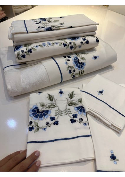 Pike Takımı , Çift Kişilik Pike ve Nevresim Set 7 Parça,.