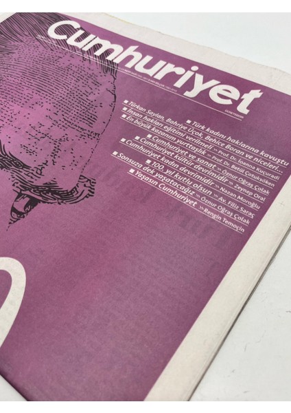 29 Ekim 2023 Cumhuriyet Gazetesi Eki (Çağdaşlaşma) fırsatları