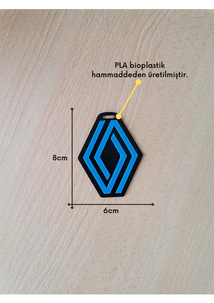 Alvina Atölye Renault Anahtarlık Aksesuar - Bioplastik