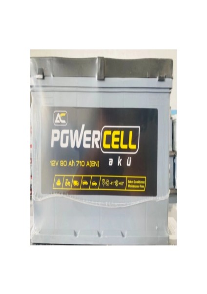 12 V 90 Amper Powercell Akü . Yeni Üretim.!!