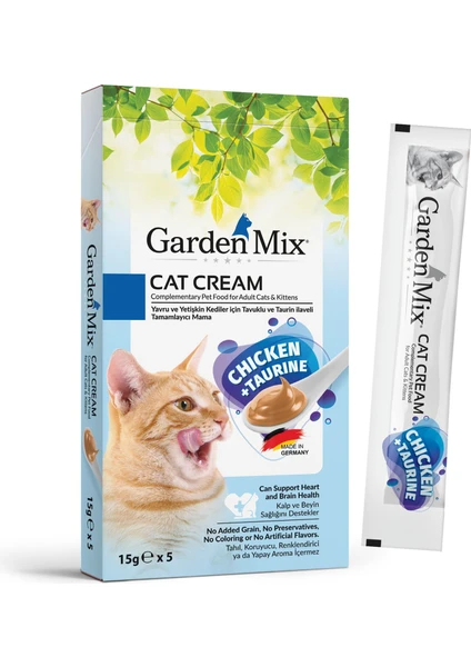 Garden Mıx Kedi Kreması Tavuk+Taurin 15GR x 5 Adet