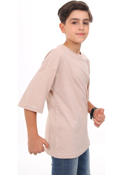 Bej - Beyaz Düz Bisiklet Yaka 2'li Erkek Tişört 18047 fırsatları