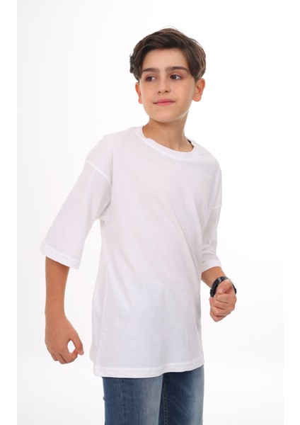 Bej - Beyaz Düz Bisiklet Yaka 2'li Erkek Tişört 18047 indirimleri