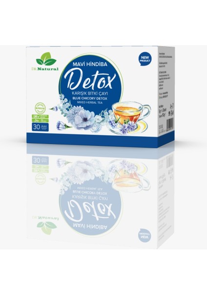 Dr. Natural Mavi Hindiba Detox Karışık Bitki Çayı 30 Şase Mavihindiba Detoks Tozu (2 Adet)