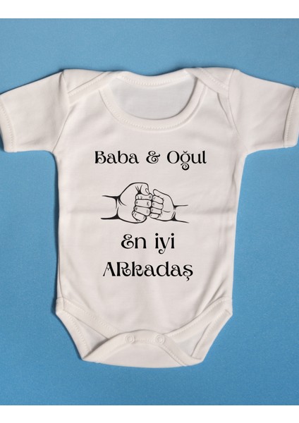 Patobaby Pamuklu Bebek Zıbını Baba Oğul Yazılı