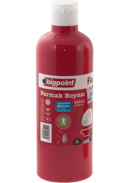 Parmak Boyası 500 ml Kırmızı x 3'lü Paket