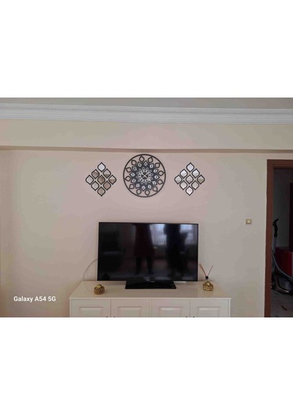 Ayna Pleksili Damla Saat Gold Veya Gümüş Pleksi Seçenekleri ile 3lü Set