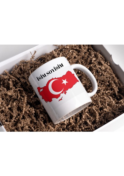 Özel Tasırımlı Türk Bayraklı Baskılı Kupa Bardak-İSİM Soyisim Için Lütfen Soru Kısmından Ulaşınız