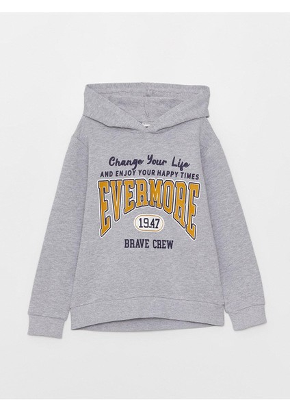 Lcw Kids Kapüşonlu Baskılı Uzun Kollu Erkek Çocuk Sweatshirt