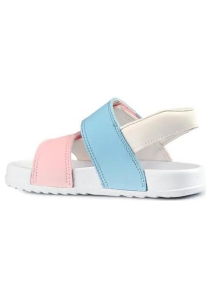 Çocuk Sandalet Beyaz Pembe Renk Erkek Çocuklar İçin Düz Tabanlı modelleri