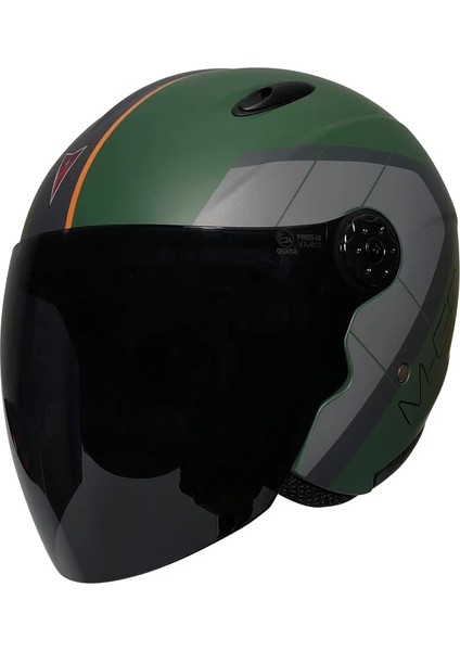 Motosiklet ve Bisiklet Yarım Kask Siyah Vizör Ce Sertifikalı Abs Material Motor Kaskı Cargo