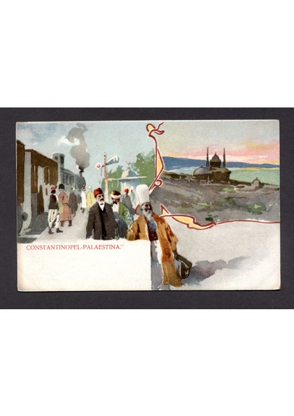 Osmanlı Zamanı Hecaz Demiryolu - Filistin Palestina Railroad Un-Used Ottoman Postcard *nadir!!