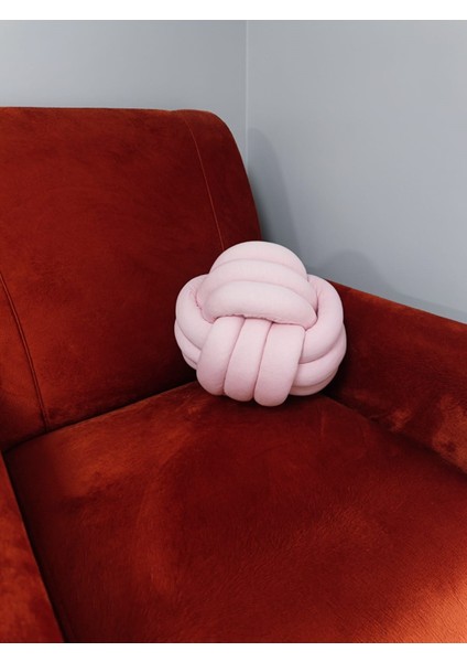 Dekoratif Düğüm Top Yastık Toz Pembe fiyatları