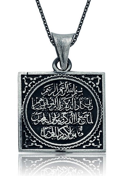 Gümüş Nazar Duası Bayan Kolye