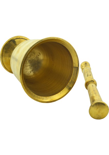 Sarı Pirinç Döküm Havan ve Tokmak 1900GR (11CMX13CM) No:4