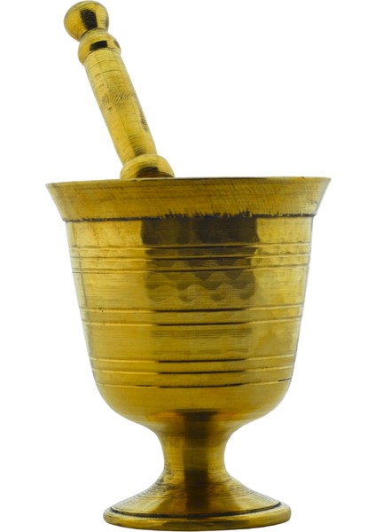 Sarı Pirinç Döküm Havan ve Tokmak 1900GR (11CMX13CM) No:4