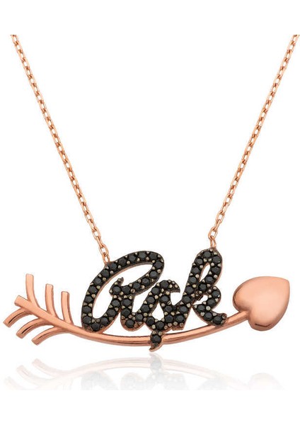 Gümüş Kalbe Giden Aşk Kolye